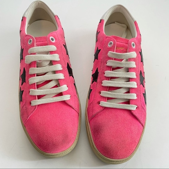 SAINT LAURENT Court Classic Sl06 Pink Star Sneaker - Picture 12 of 12